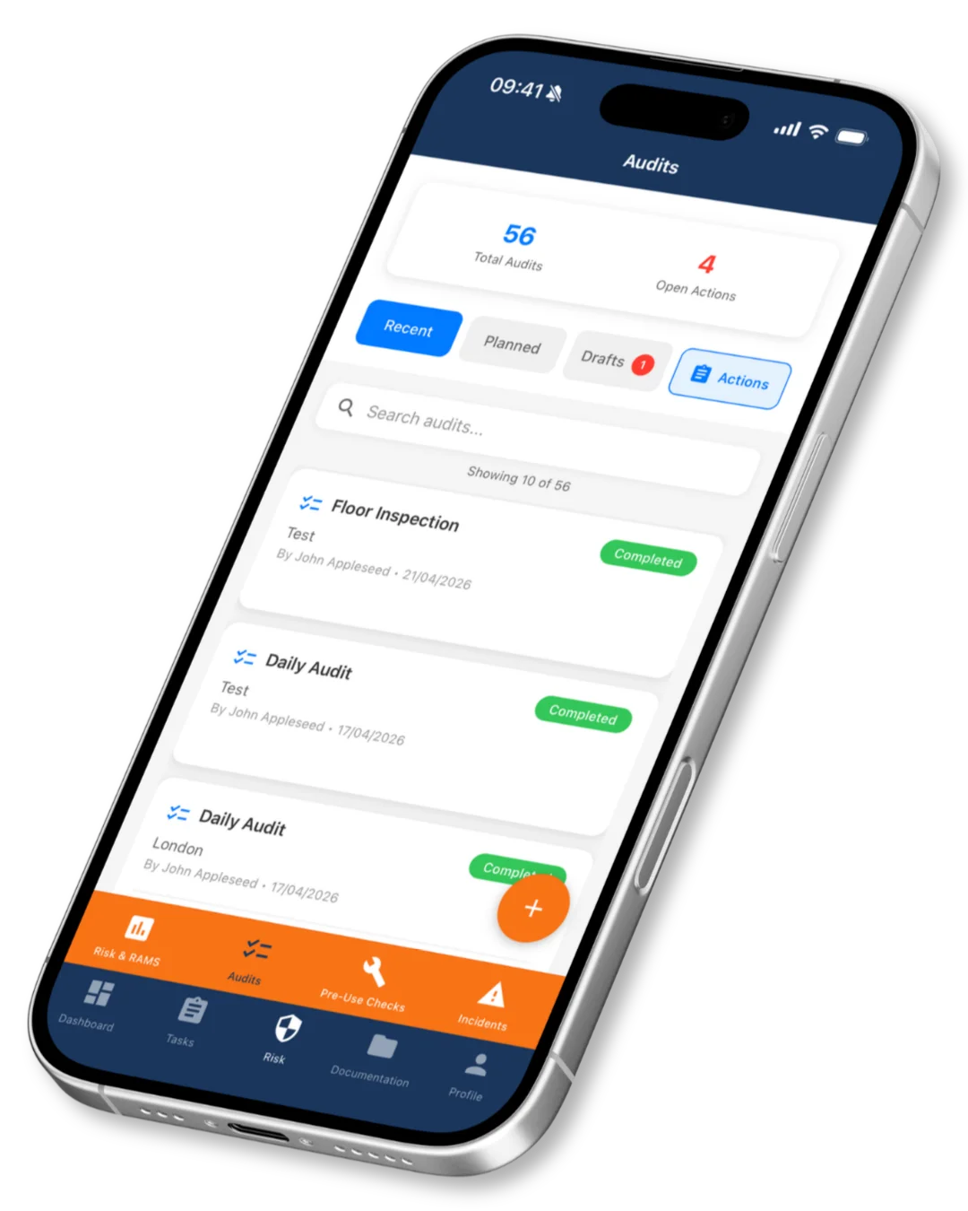 Audits and inspections on the Safety Mate mobile app